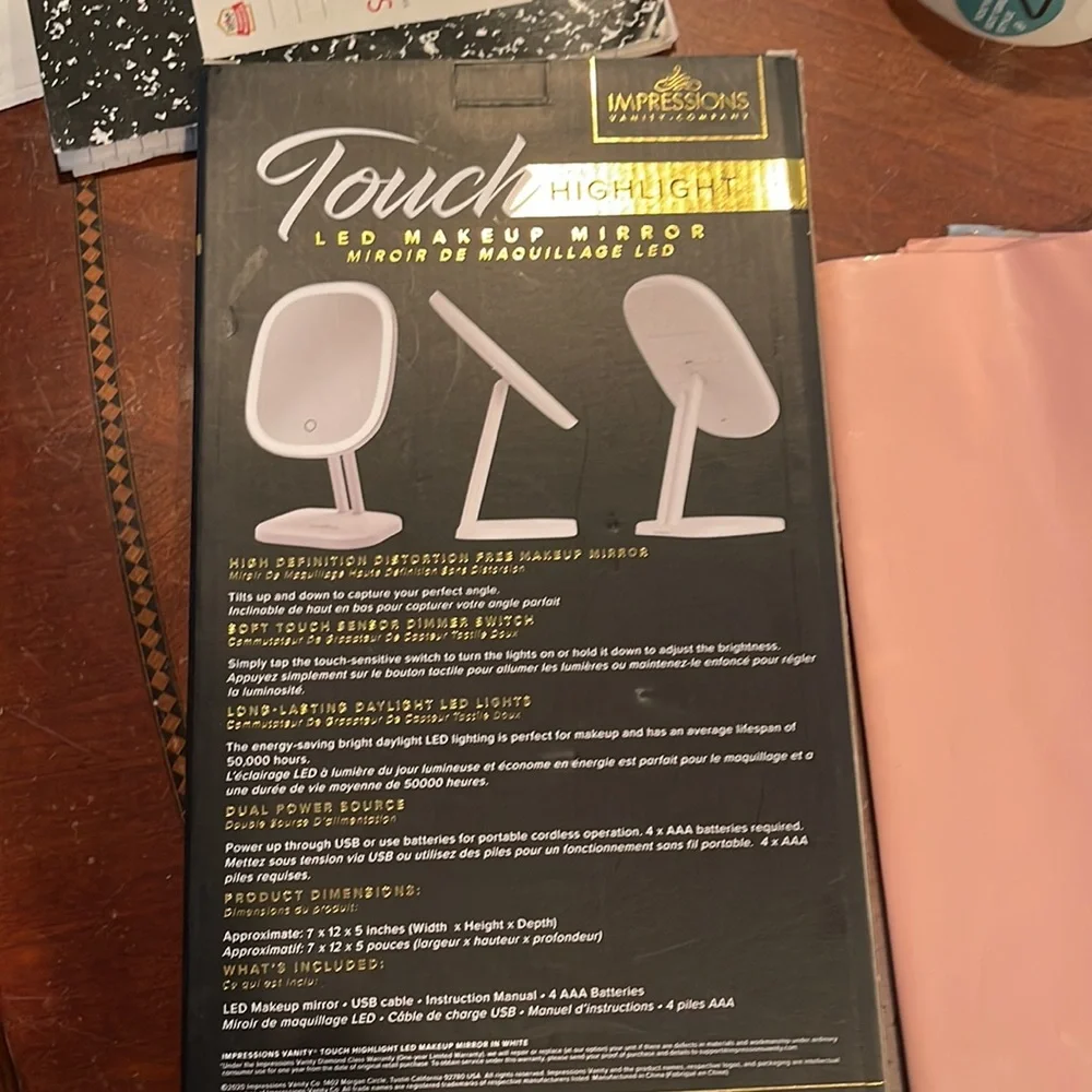 impressions vanity company touch highlight LED makeup mirror new